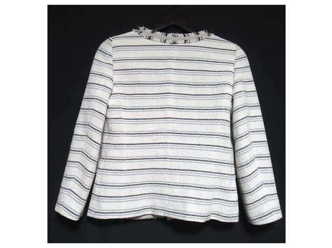 Chaqueta sin cuello de tweed lamé Max Mara Weekend Beige Crudo - vista 2