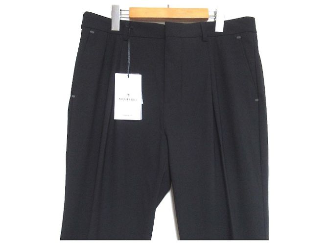 Autre Marque MANUEL RITZ TECH CORE Stretch Easy Trousers Nero - vista 3