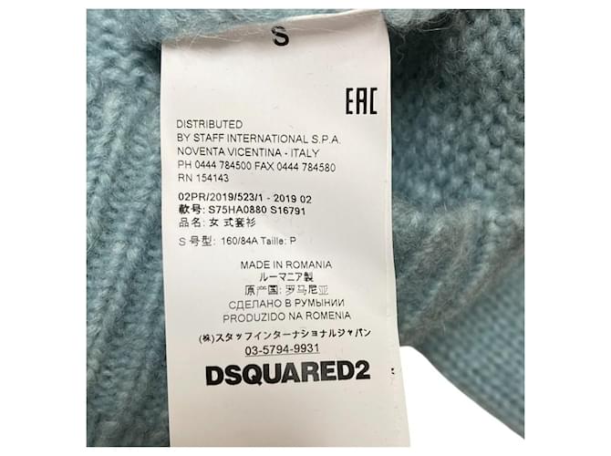 Autre Marque Dsquared2 Alpaka-Strickpullover Blau - Ansicht 5