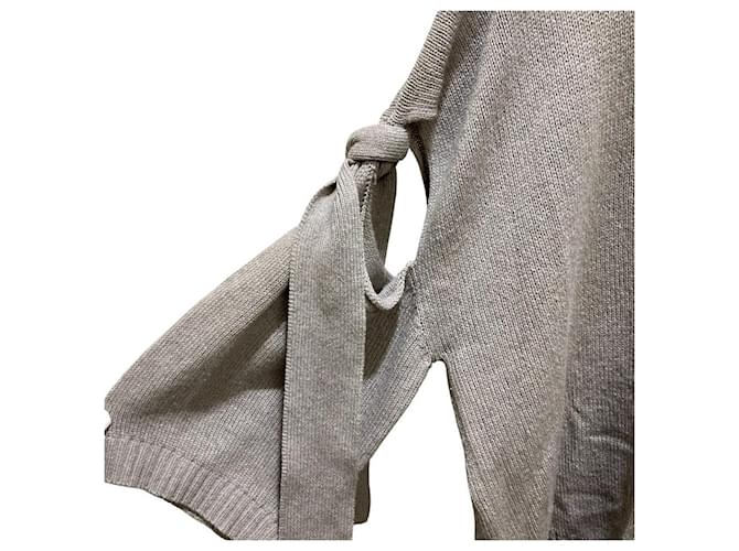 Jil Sander V-Ausschnitt Strickpullover Braun - Ansicht 3