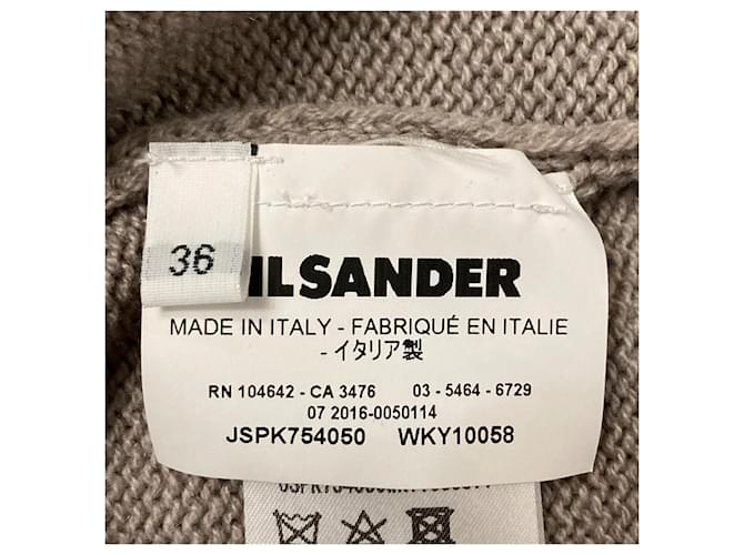 Jil Sander V-Ausschnitt Strickpullover Braun - Ansicht 8
