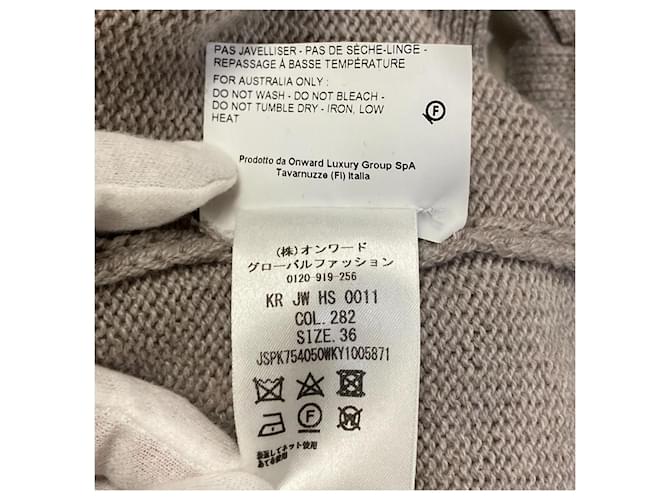 Jil Sander V-Ausschnitt Strickpullover Braun - Ansicht 9