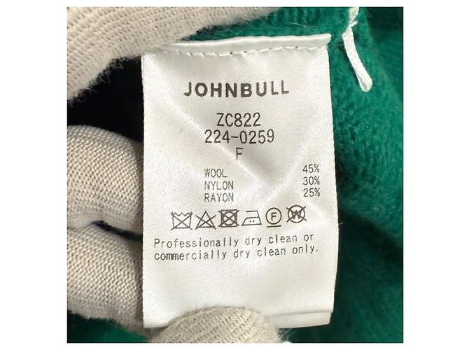 Autre Marque Cárdigan de punto de lana Johnbull Verde - vista 5