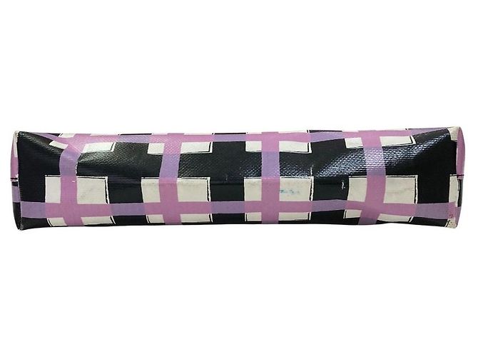 Borsa a pochette in PVC con stampa a quadri Marni Flower Cafe - vista 10