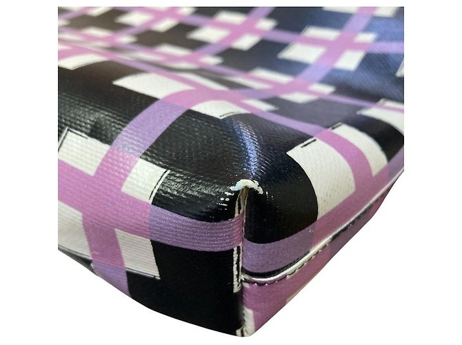 Borsa a pochette in PVC con stampa a quadri Marni Flower Cafe - vista 13