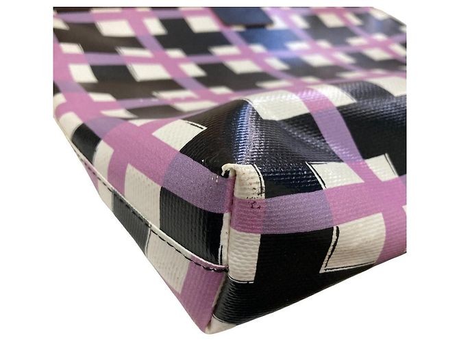 Borsa a pochette in PVC con stampa a quadri Marni Flower Cafe - vista 14