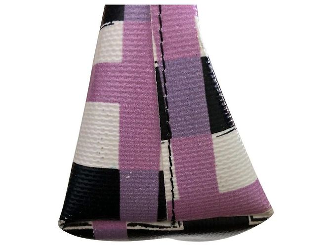 Borsa a pochette in PVC con stampa a quadri Marni Flower Cafe - vista 17