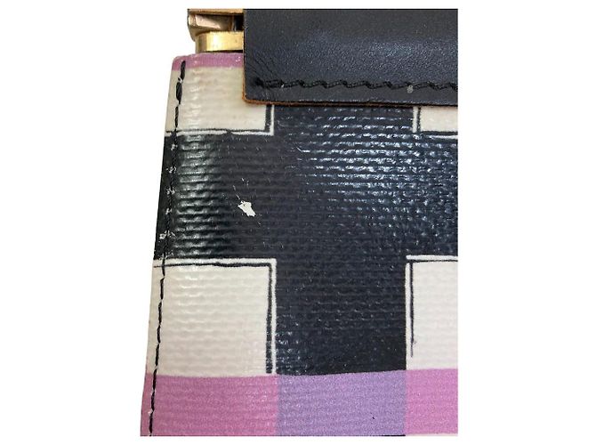 Borsa a pochette in PVC con stampa a quadri Marni Flower Cafe - vista 6