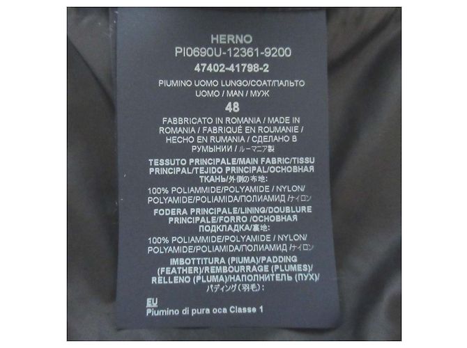 Autre Marque Chaqueta de Plumas con Capucha de Nailon Herno Azul Azul marino - vista 6