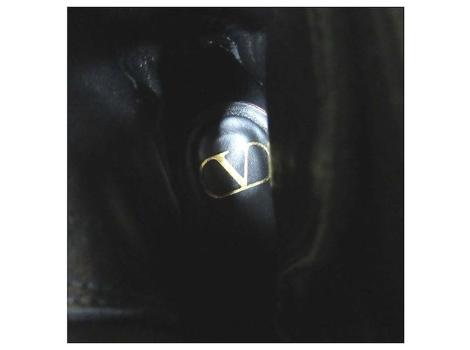 Stivaletti corti in camoscio Rockstud Valentino Garavani Nero - vista 6
