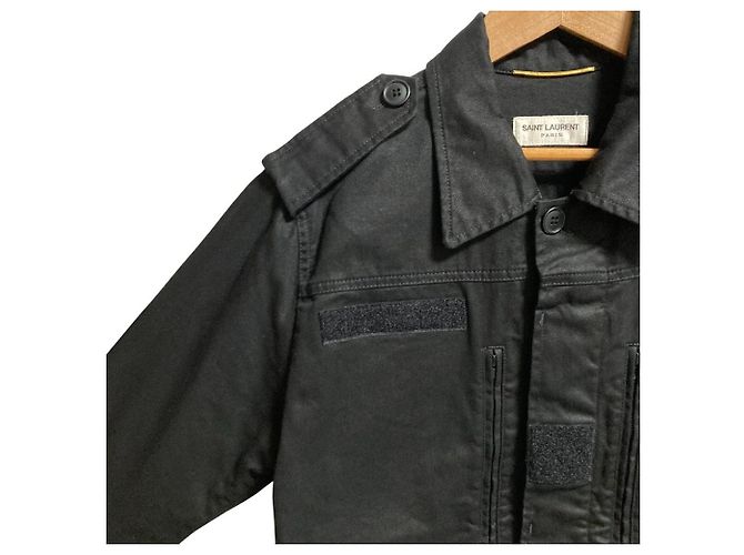 Yves Saint Laurent Chaqueta Field Jacket Saint Laurent Paris Negro - vista 3