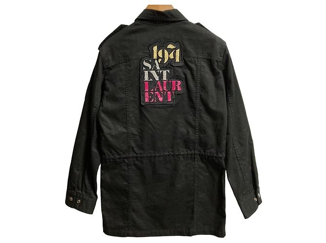 Yves Saint Laurent Chaqueta Field Jacket Saint Laurent Paris Negro - vista 4