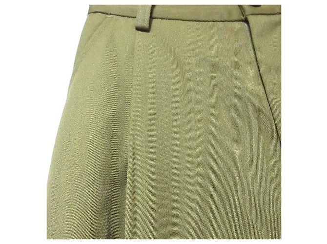 Autre Marque CLANE Tuck Pants Verde Cachi - vista 3