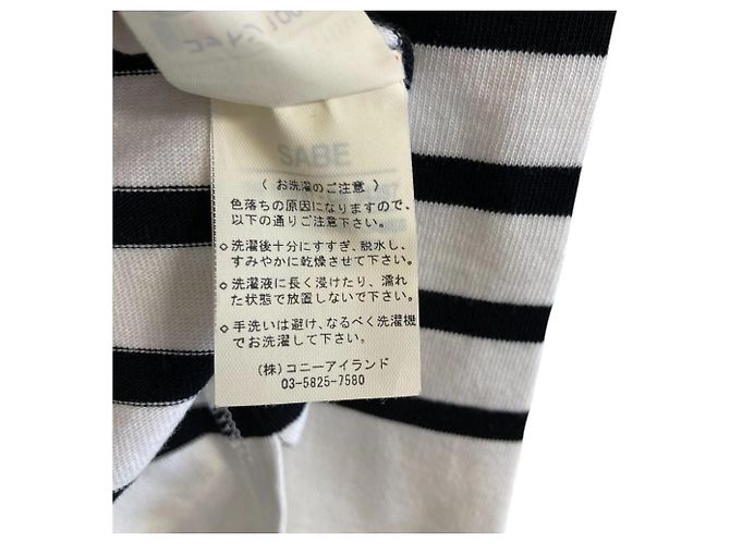 Autre Marque T-shirt de manga comprida SAINT JAMES WEISSON Border Preto Branco - vista 7