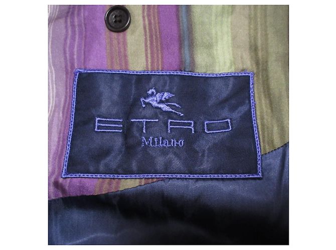Autre Marque Conjunto de traje de lana a cuadros Etro Castaño - vista 10