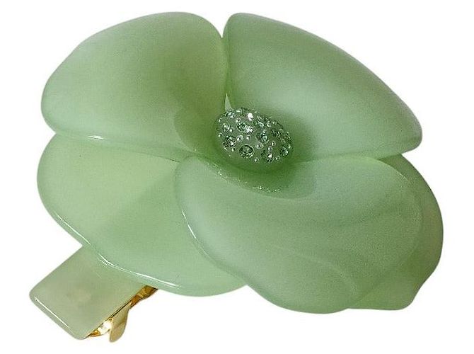Autre Marque Fermi Flower Rhinestone ALEXANDRE DE PARIS Verde - vista 3