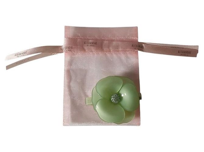 Autre Marque Fermi Flower Rhinestone ALEXANDRE DE PARIS Verde - vista 9