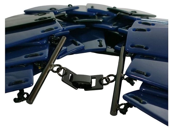 Autre Marque Bracciale matohu Square Parts Bicolor Nero - vista 4