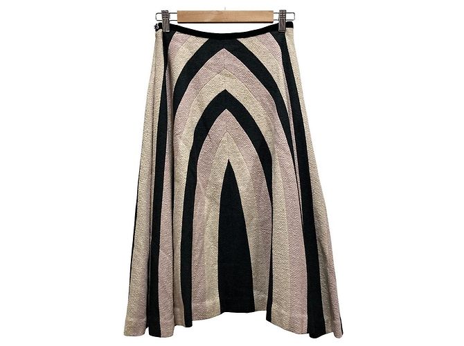 Autre Marque Falda mina perhonen bavarois de mezcla de cachemira Negro Beige - vista 4