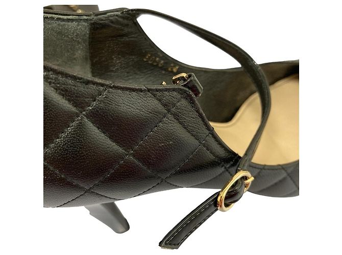 Autre Marque STRAWBERRY-FIELDS Pumps mit gestepptem Bandriemen Schwarz - Ansicht 12