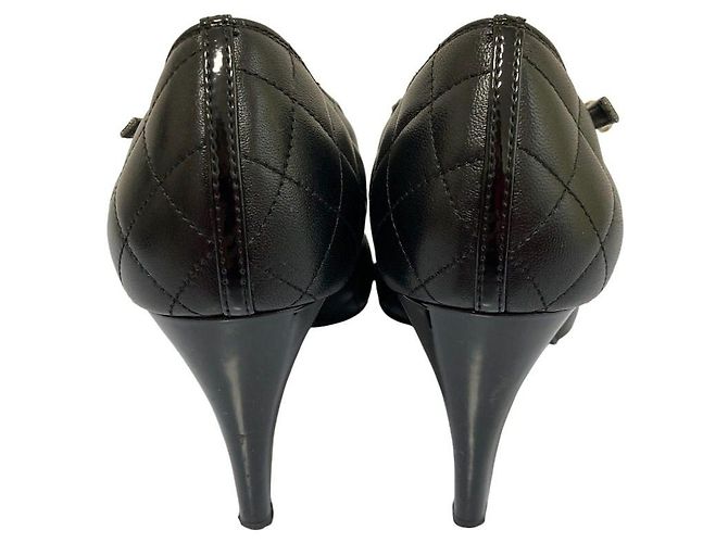 Autre Marque STRAWBERRY-FIELDS Pumps mit gestepptem Bandriemen Schwarz - Ansicht 4