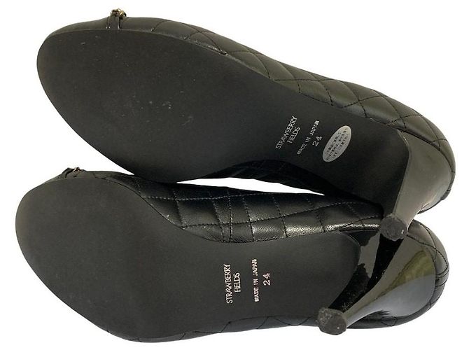 Autre Marque STRAWBERRY-FIELDS Pumps mit gestepptem Bandriemen Schwarz - Ansicht 5