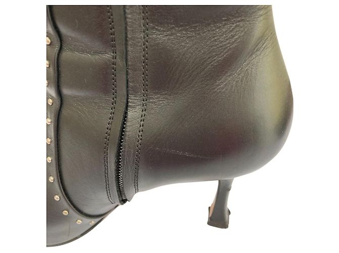 Autre Marque Stivaletti in pelle con borchie PELLICO Nero - vista 15