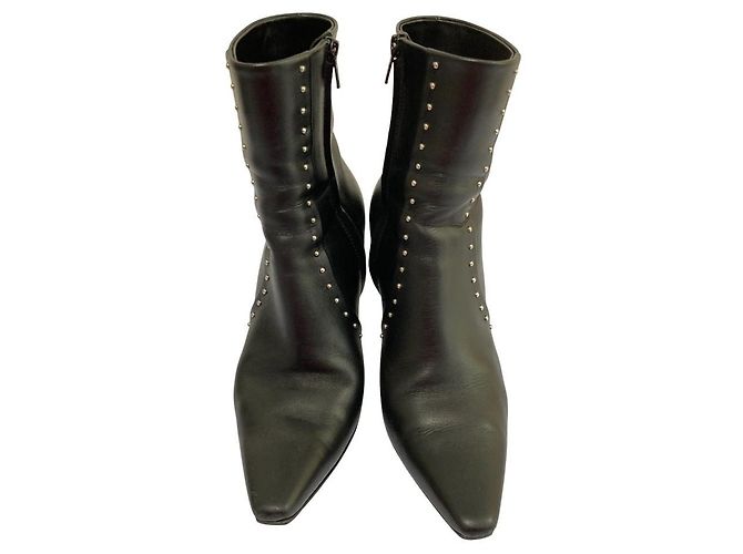 Autre Marque Stivaletti in pelle con borchie PELLICO Nero - vista 2