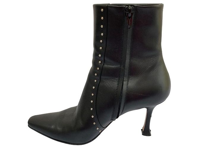 Autre Marque Stivaletti in pelle con borchie PELLICO Nero - vista 4