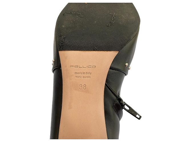 Autre Marque Stivaletti in pelle con borchie PELLICO Nero - vista 9