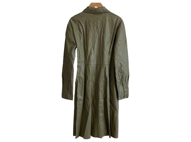 Autre Marque MAX&Co. Eco-Lederkleid Grün Olivgrün - Ansicht 2
