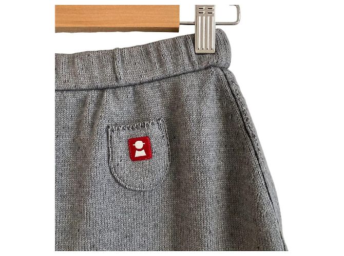 Autre Marque Falda larga de punto de lana Picone Castaño - vista 3