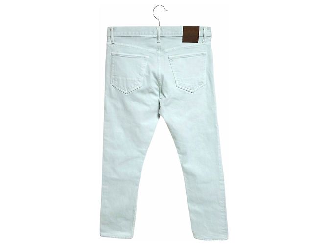 Tom Ford Pantaloni in denim selvedge slim fit con patch logo Verde - vista 2