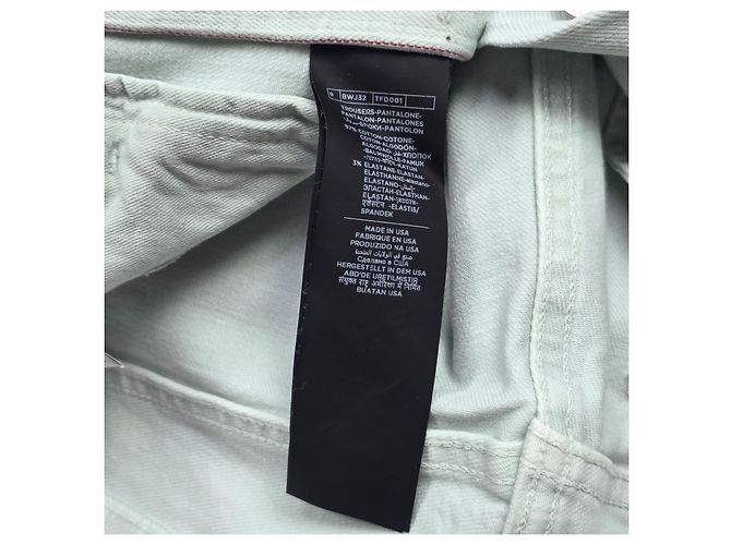 Tom Ford Pantaloni in denim selvedge slim fit con patch logo Verde - vista 7
