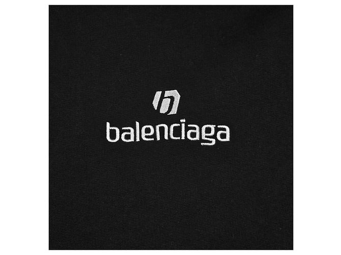 Balenciaga Sponsor Logo Hoodie Schwarz - Ansicht 3