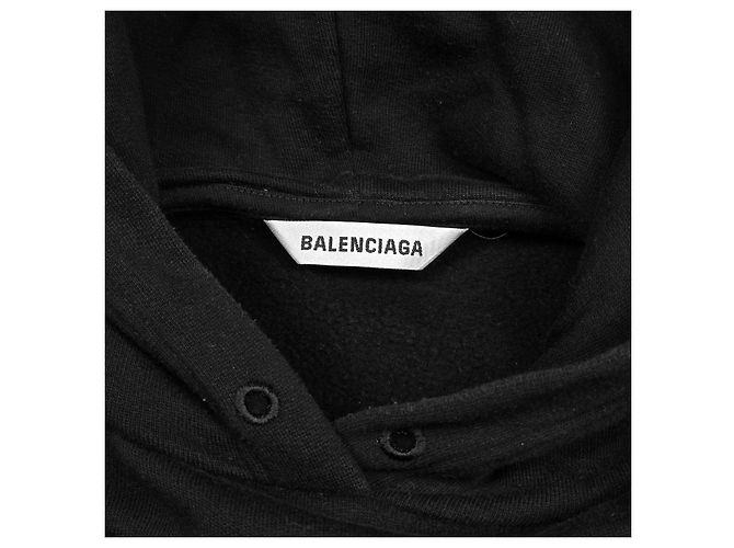 Balenciaga Sponsor Logo Hoodie Schwarz - Ansicht 4