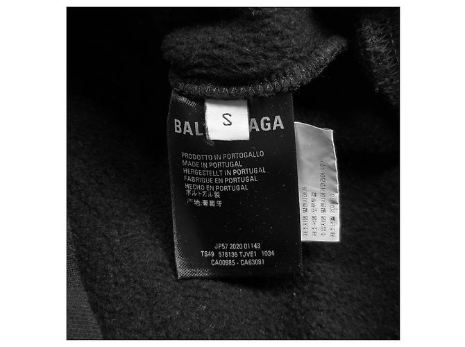 Balenciaga Sponsor Logo Hoodie Schwarz - Ansicht 5