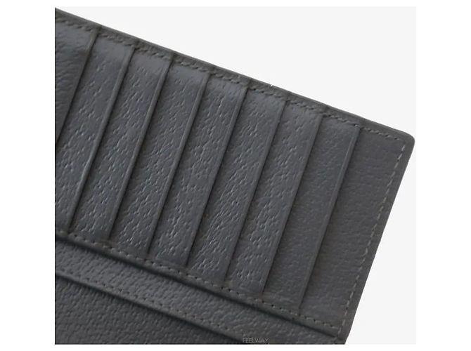 Gucci Long Wallet Grey Leather Brown - view 5