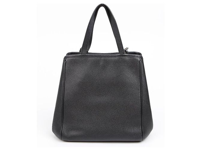 Cabas Céline Borsa a spalla Tote Fold piccola in pelle di vitello Nera Nero - vista 4