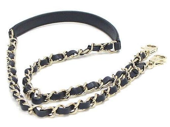 Chanel Borsa Tote Medium Caviar Coco Handle Dark Navy con Catena Champagne Gold Blu - vista 12