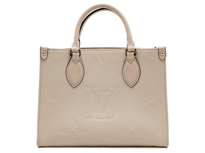 Louis Vuitton Borsa a mano e a tracolla OnTheGo PM Monogram Empreinte Cream Marrone - vista 2
