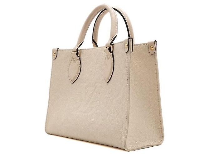 Louis Vuitton Borsa a mano e a tracolla OnTheGo PM Monogram Empreinte Cream Marrone - vista 3