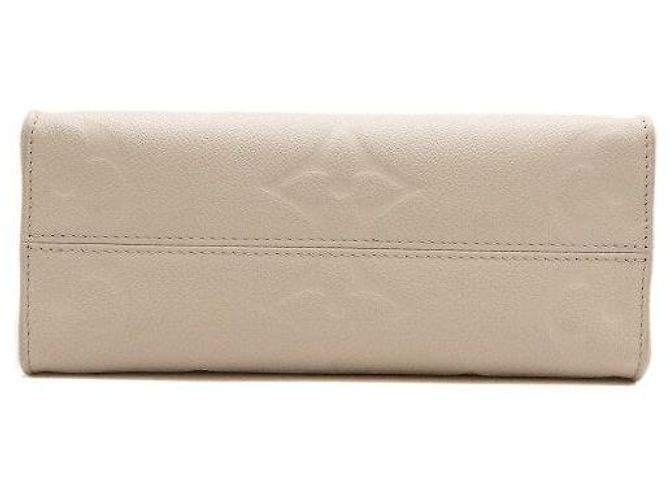 Louis Vuitton Borsa a mano e a tracolla OnTheGo PM Monogram Empreinte Cream Marrone - vista 8