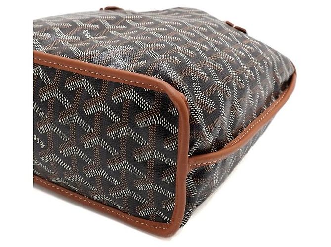 Goyard Mini Tote Bag SAC ANJOU Black Tan - vista 8
