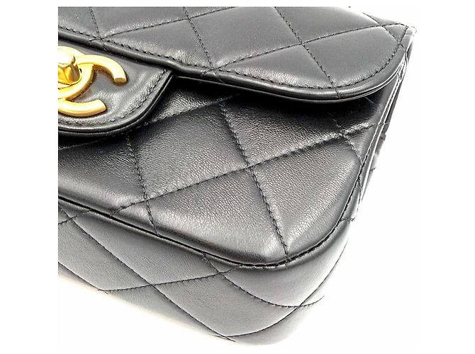 Chanel Mini Flap Bag with Pearls Black Nero - vista 9