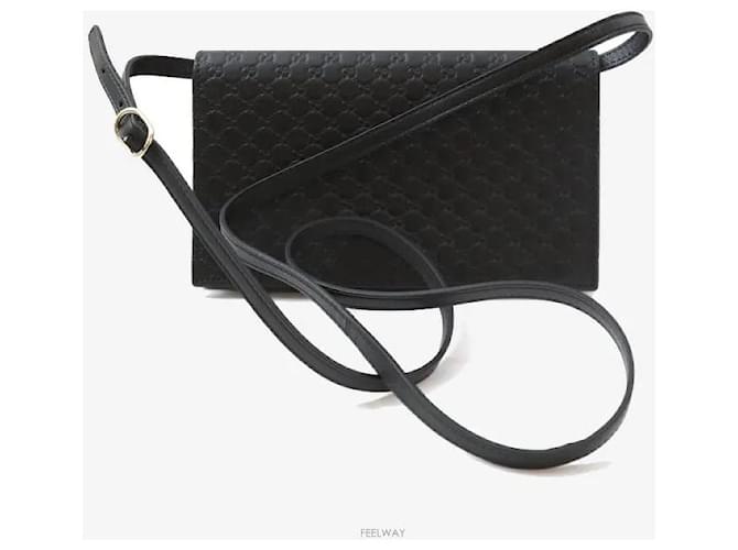 Gucci Borsa a Tracolla Microshima Nera Nero - vista 3