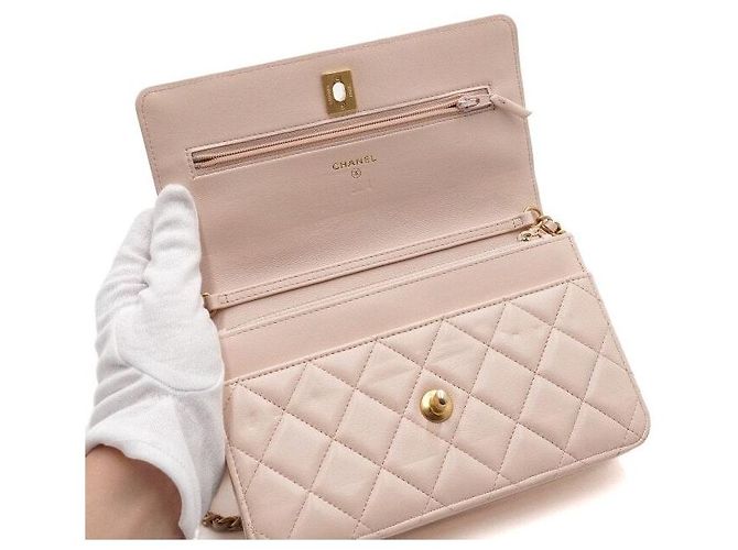 Chanel Borsa crossbody da donna con catena dorata Rosa - vista 5