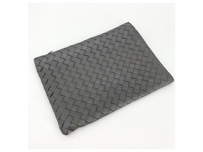 Bottega Veneta Clutch Document Intrecciato Large Marrone - vista 7