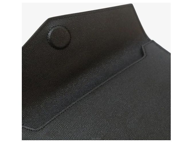 Saint Laurent Clutch Uptown Pouch Black Gold Nero - vista 5