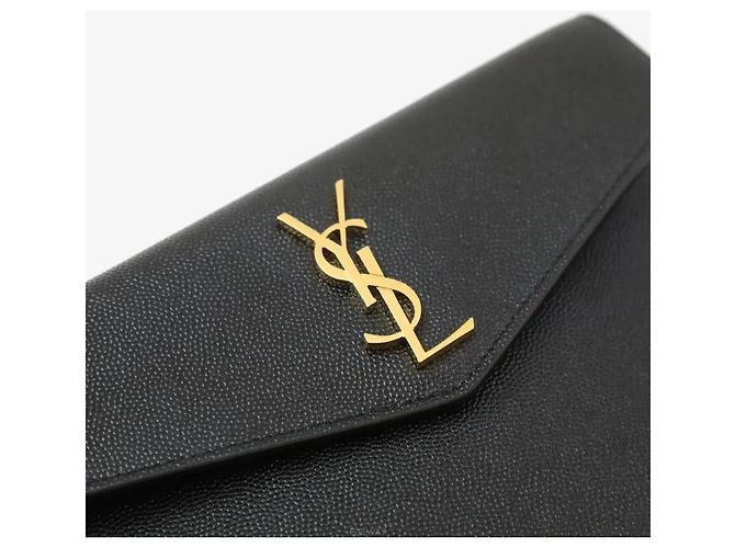 Saint Laurent Clutch Uptown Pouch Black Gold Nero - vista 6